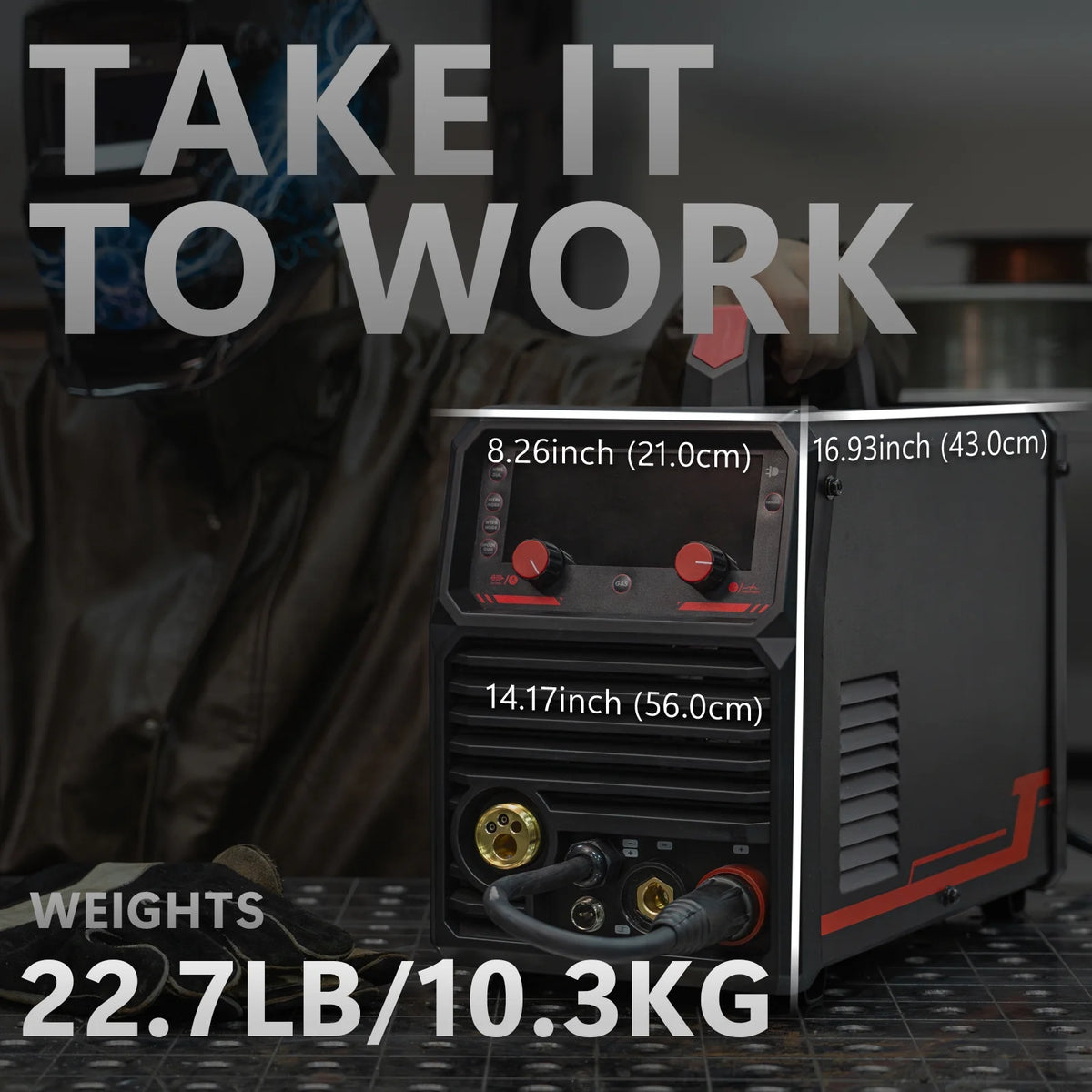 Yeswelder MIG - 205DS PRO 4 - in - 1 Welding Machine, 205amp, 110/220V, 16.14 x 7.87 x 14.57 in, 34.2 lb