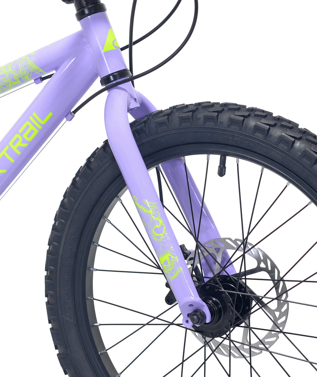 20" Ozark Trail Vibe Mountain Bicycle, 7 Speed, Fits Rider 3'11" - 4'4", Purple, Teen, Unisex