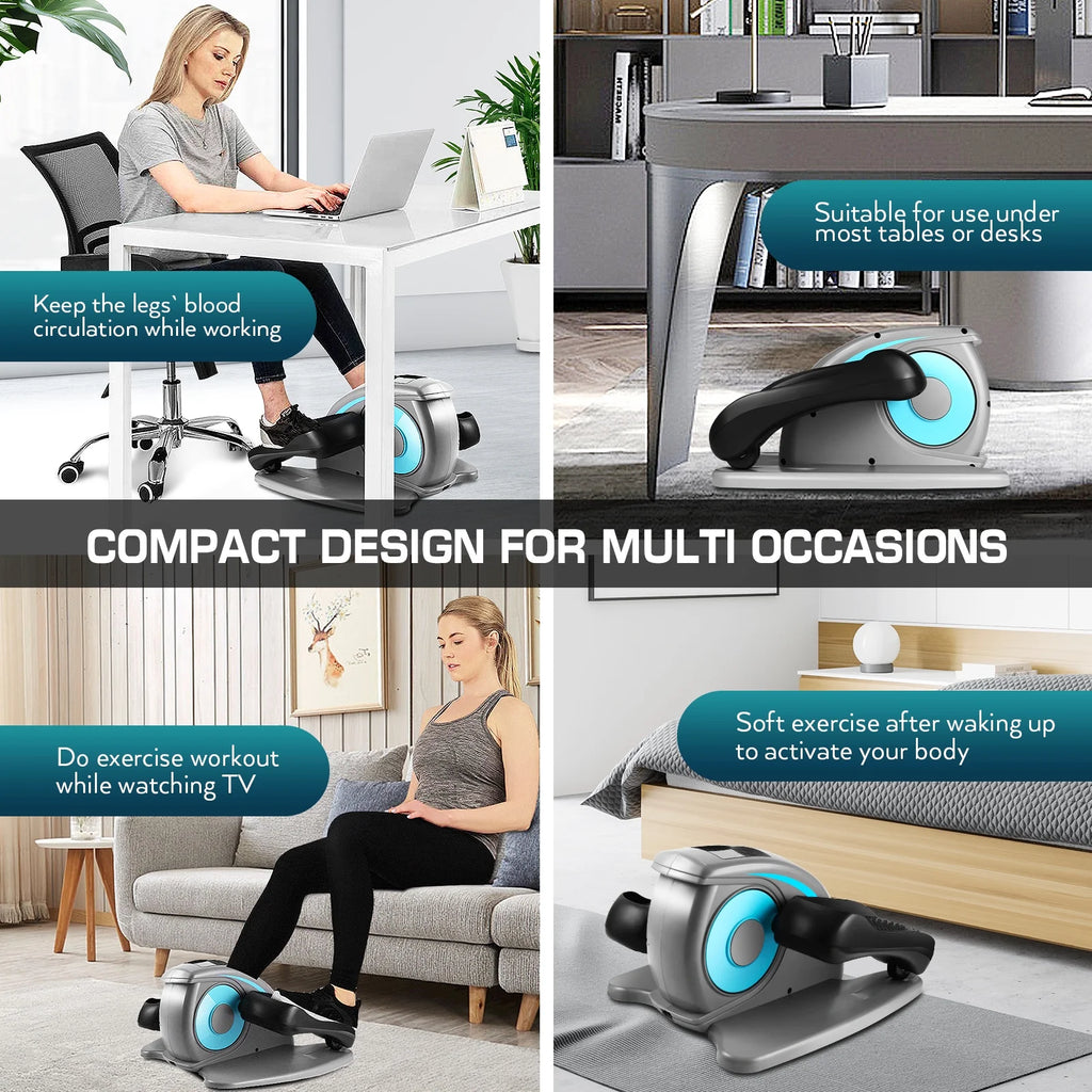 Elliptical Machine, Under Desk Elliptical with Remote Control, Quiet Home Ellipse Exerciser for Seniors