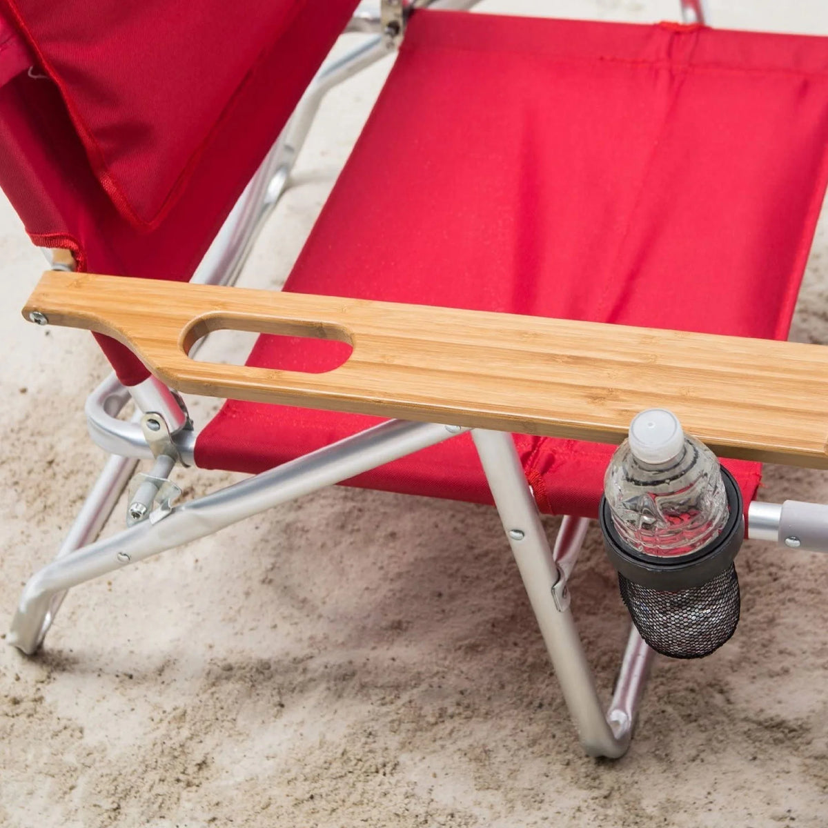 Ostrich Deluxe 3N1 Lightweight Outdoor Beach Lounge Chair W/Footrest, Pink