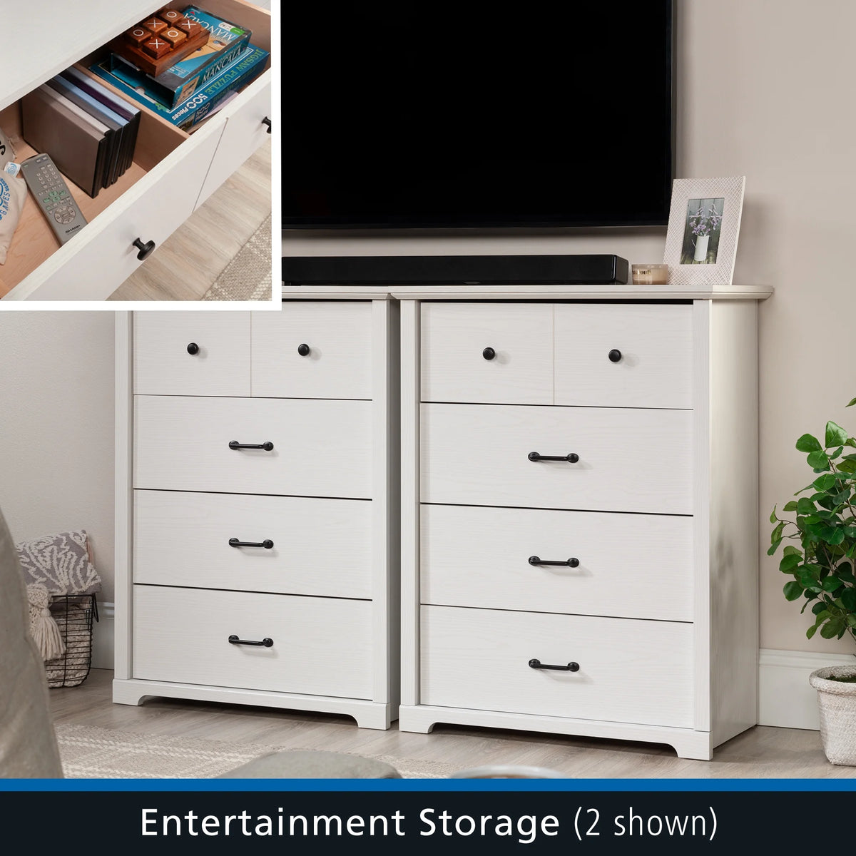Mainstays Harrington 4 Drawer Dresser, Washed Oak Finish