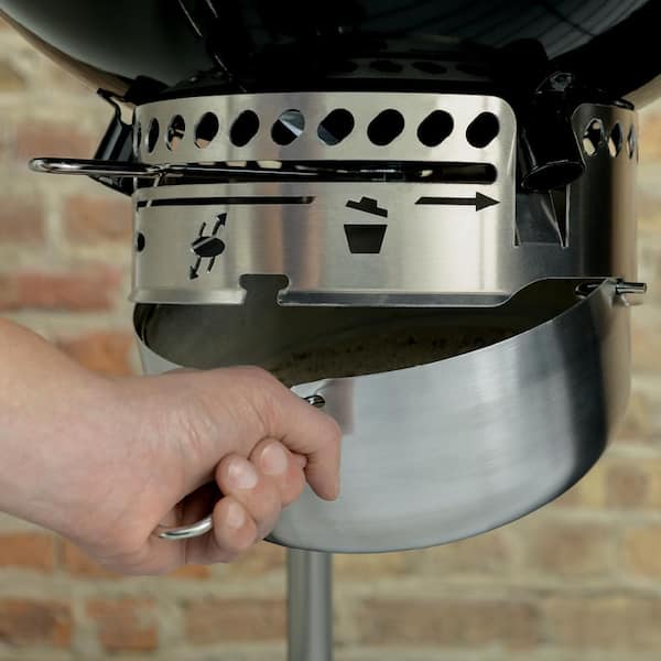 22 in. Performer Premium Charcoal Grill in Black with Built-In Thermometer and Digital Timer