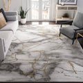 Coupland Abstract Gray/Gold Area Rug Orren Ellis Rug Size: Rectangle 5'3" x 7'6"