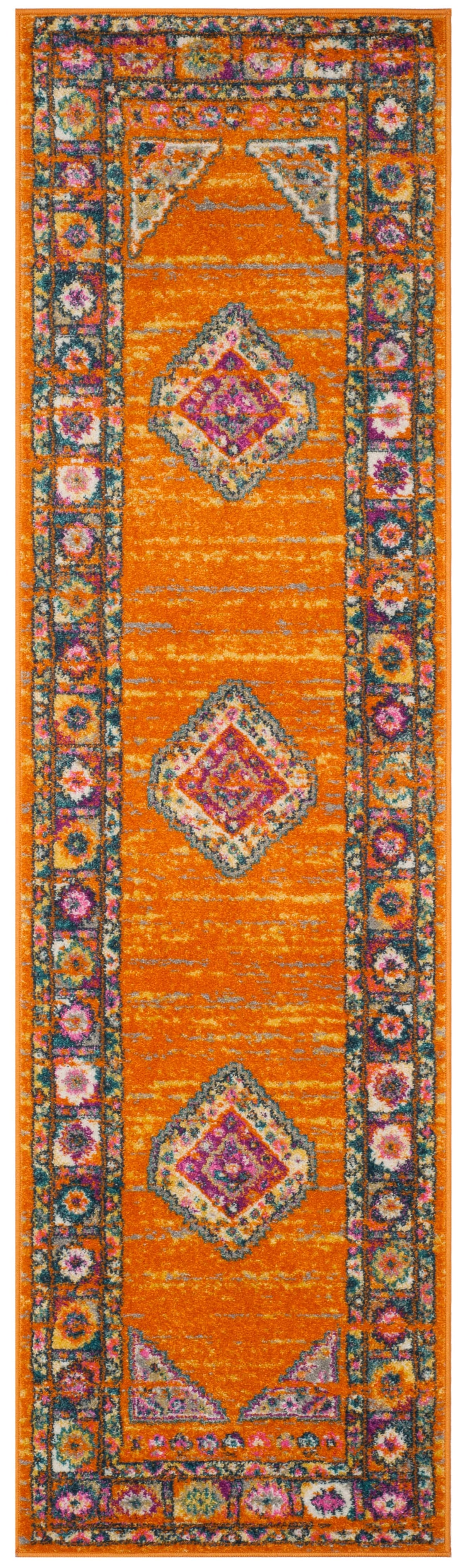 Safavieh Madison MAD133D 2'3" x 6'0" Runner Orange / Fuchsia Area Rug