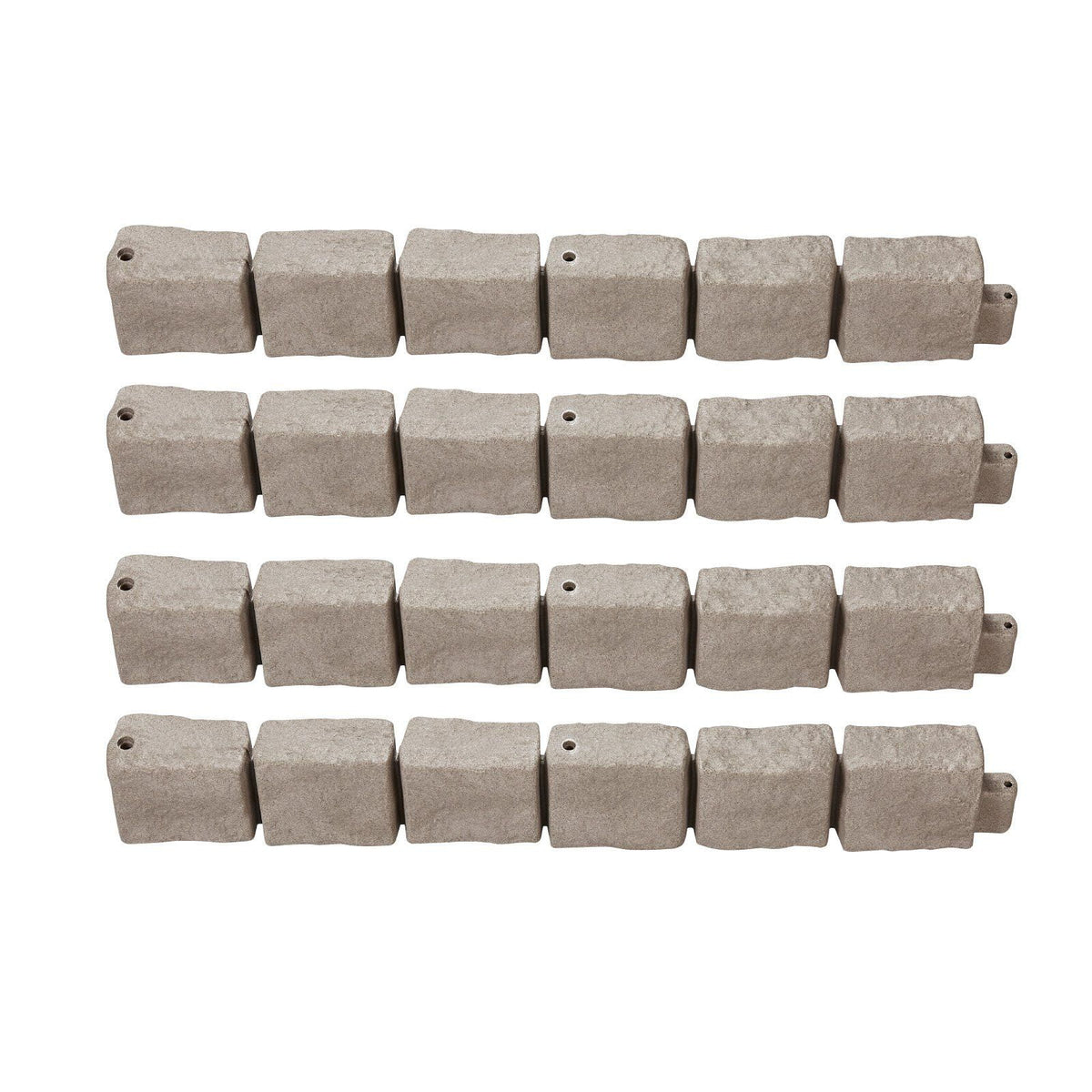 Fake Stone Landscape Edging 46.8x3.9 in Lawn Edging Border Fade - Resistant No Dig