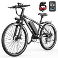 26" Electric Bike for Adults with Peak 750W Brushless Motor, 35miles 22MPH Commuting Electric Mountain Bike with 36V 10AH Removable Battery, 7 - Speed, Front Fork Suspension
