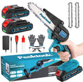 6-Inch Mini Chainsaw, Peektook Electric Chainsaw Cordless Chain Saw with 2 Large