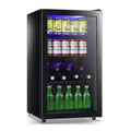 Wanai 120-Can Beverage Cooler and Refrigerator, Small Mini Fridge for Home, Office or Bar with Glass Door and Adjustable Removable ShelvesPerfect for