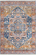 nuLOOM Ehtel Medallion Fringe Rust 4' x 6' Area Rug