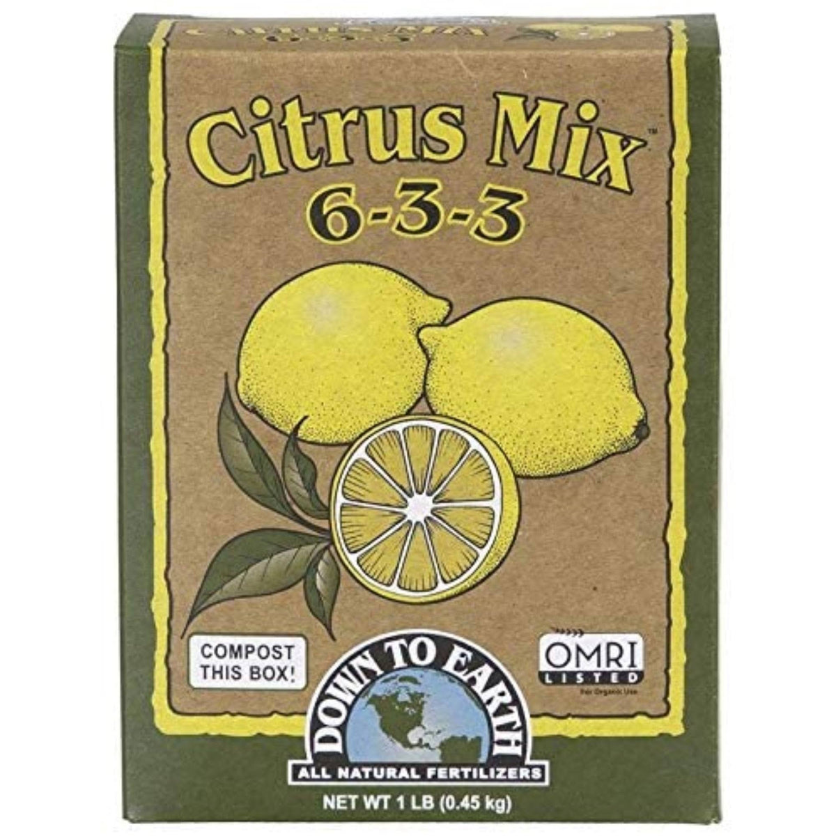 Down to Earth 6-3-3 Citrus Mix Fertilizer - 1 lb