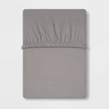 Twin 300 Thread Count Ultra Soft Fitted Sheet Gray - Threshold