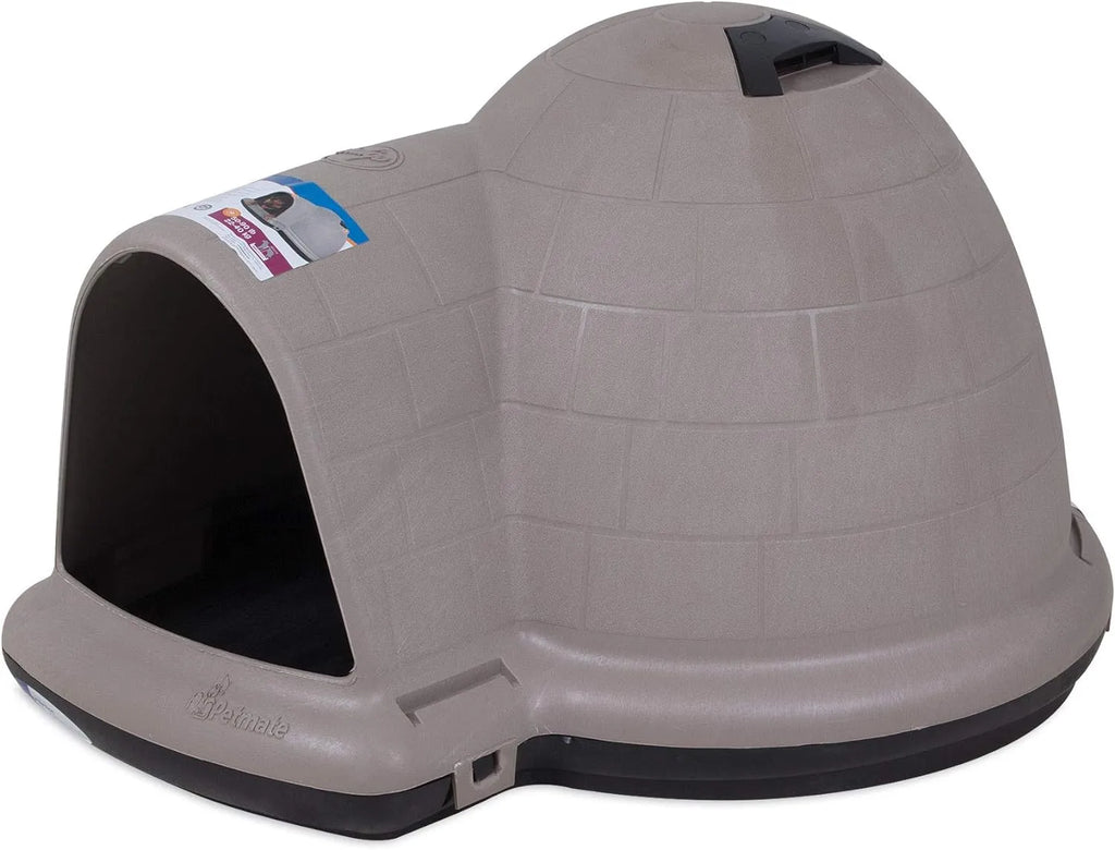 Petmate Indigo Dog House (Igloo Dog House. Made in USA with 90% Recycled Materials. All-Weather Protection Pet Shelter) for XL Dogs -90 to 125 pounds. Made in USA