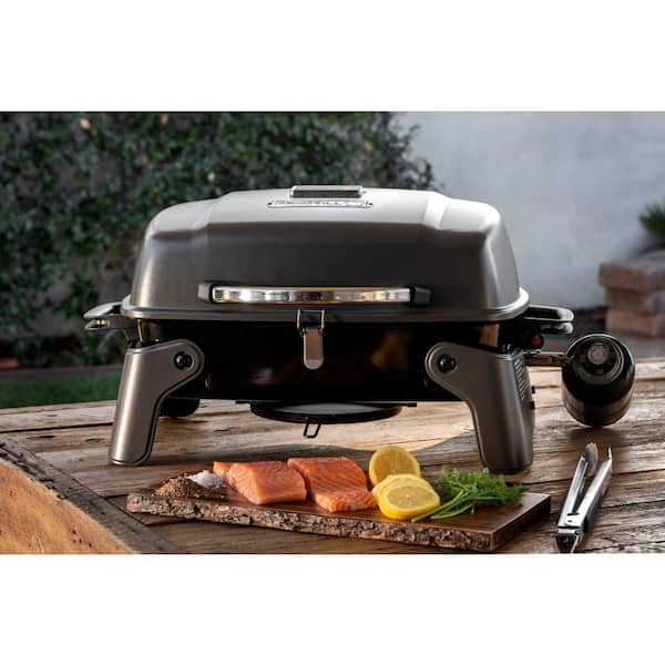 1-Burner Portable Propane Gas Table Top Grill in Black