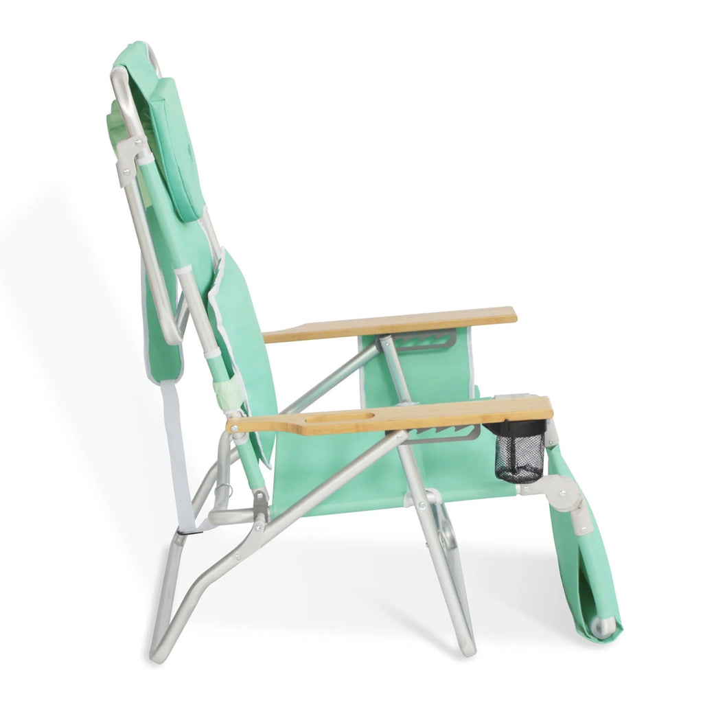 Ostrich Deluxe 3N1 Lightweight Outdoor Beach Lounge Chair W/Footrest, Pink