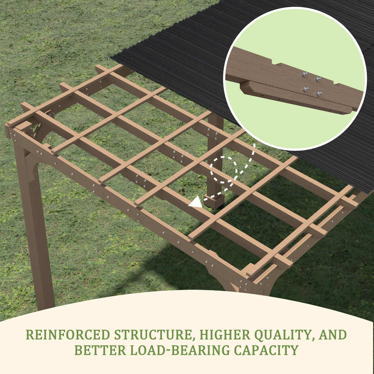VEIKOUS 8' x 5' Outdoor Hardtop Gazebo, BBQ Grill Gazebo W/ Workstation Shelves for Lawn, Garden, Deck