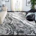 Safavieh Horizon Shag Collection HZN890F Grey / Ivory Rug 6' 7" Square