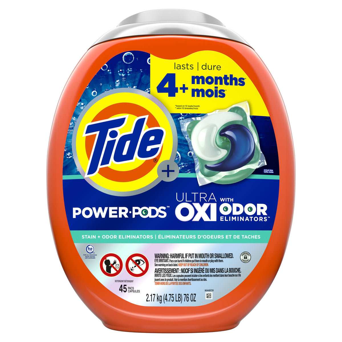 Tide Ultra OXI Power Pods Laundry Detergent Pacs - 45 ct