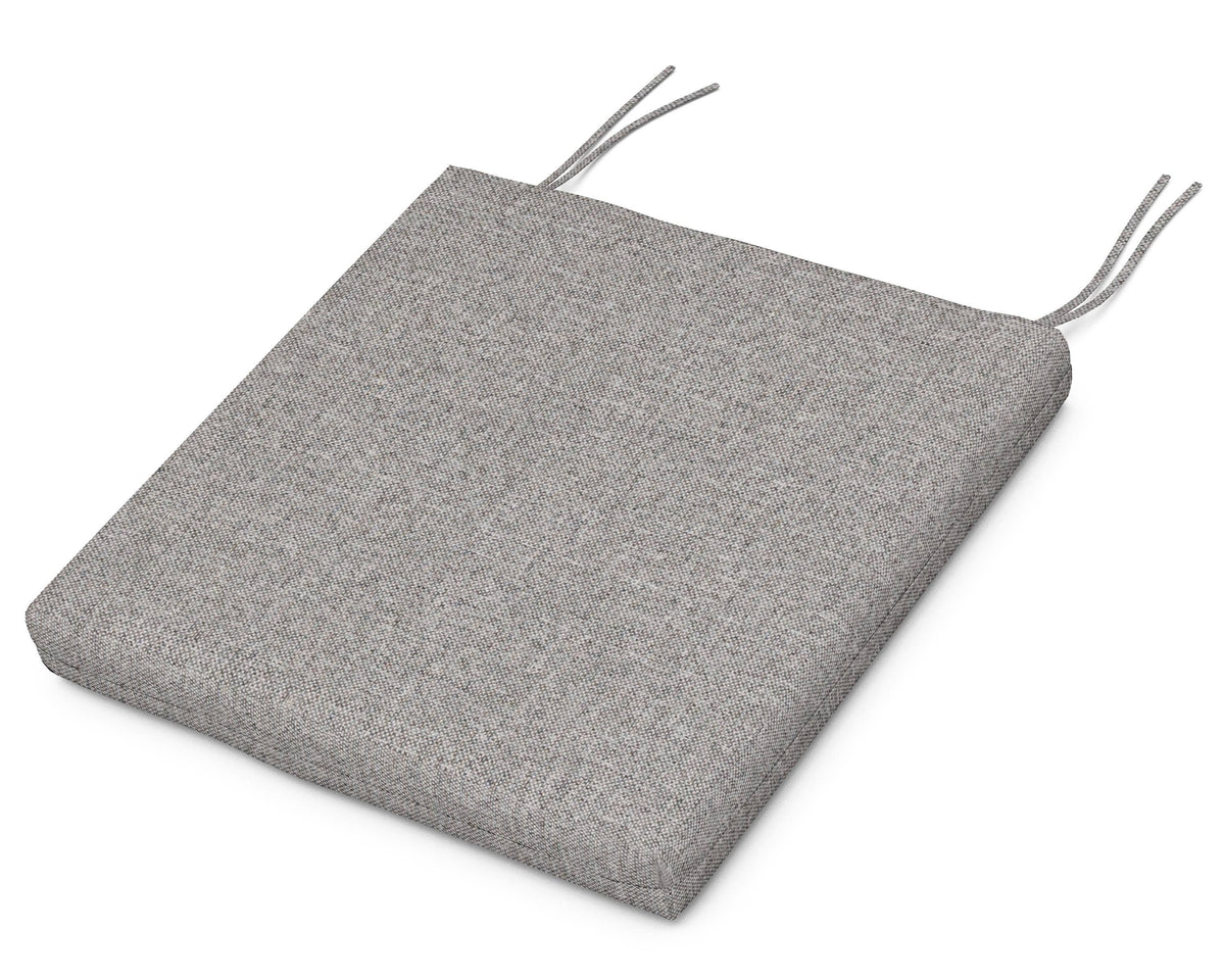 POLYWOOD Seat Cushion - in Grey Mist - Outdoor Furniture - Size 17.5"D x 20"W x 2.5"H
