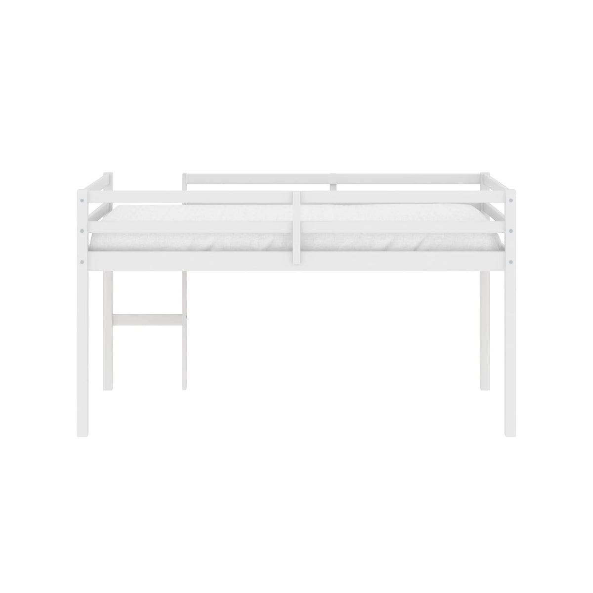 Hillsdale Campbell Wood Twin Junior Loft Bunk Bed, White