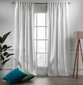 Extra Long and Extra Wide Solid Luxury Matte Velvet Single Curtain Panel Lilijan Home & Curtain Curtain Color: White, Size per Panel: 52" W x 84" L