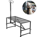 VEVOR 51x23inch Metal Frame Livestock Trimming Stand with Straight Head Piece - Black