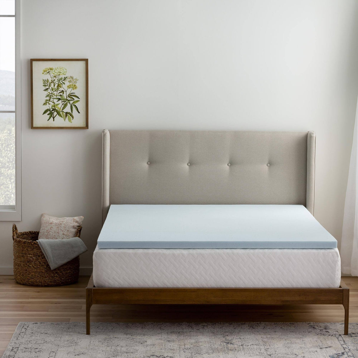 Brookside Gel Infused Memory Foam Mattress Topper - Blue Twin