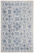 Lauren Ralph Lauren Nina Oriental Handmade Tufted Cotton Area Rug in Navy/Ivory Rug Size: Round 6'