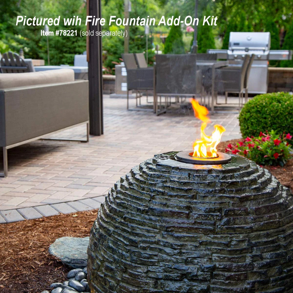 Aquascape 78288 Fiber - Resin Stacked Slate Sphere Fountain, Multicolor
