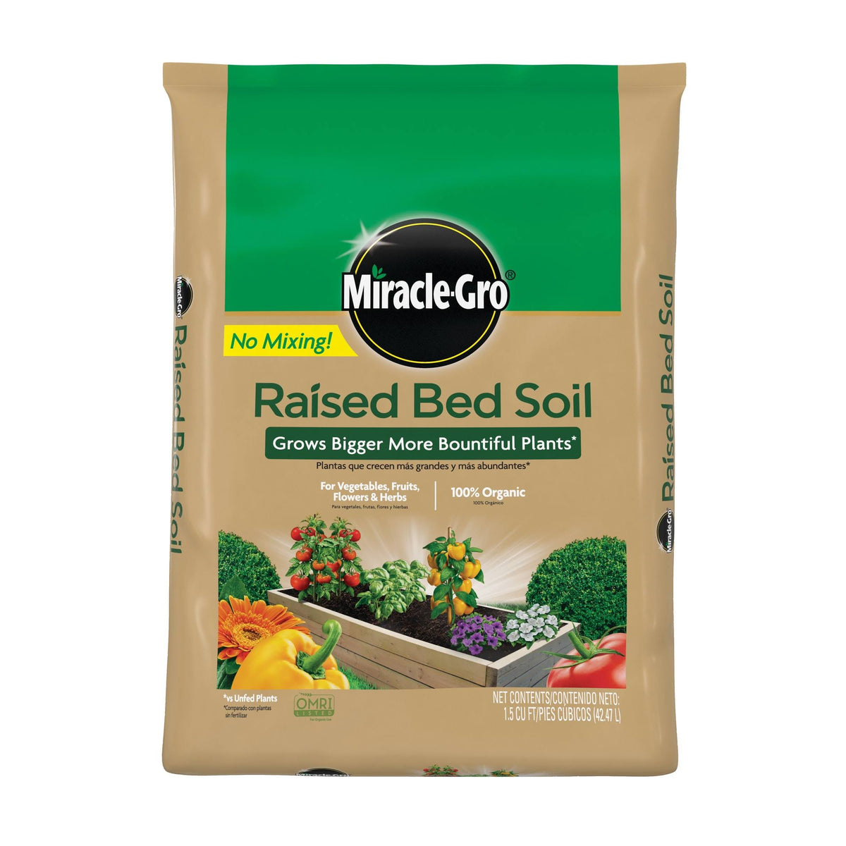 Miracle Gro Raised Bed Soil 1.5 Cu. ft.