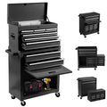 JD Trading 8-Drawer Rolling Tool Chest 2 in 1 High Capacity Tool Box Detachable Organizer Tool Storage Cabinet with 4 Wheels & Lockable Lined