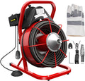 Drain Cleaner Machine. 75 Ft x 3/8 Inch Drain Cleaning Machine Fits 1 to 4 Inch Pipes. Portable Drain Auger Cleaner with 4 Cutters. Electric Drain Clog Remover Plumbing Tool