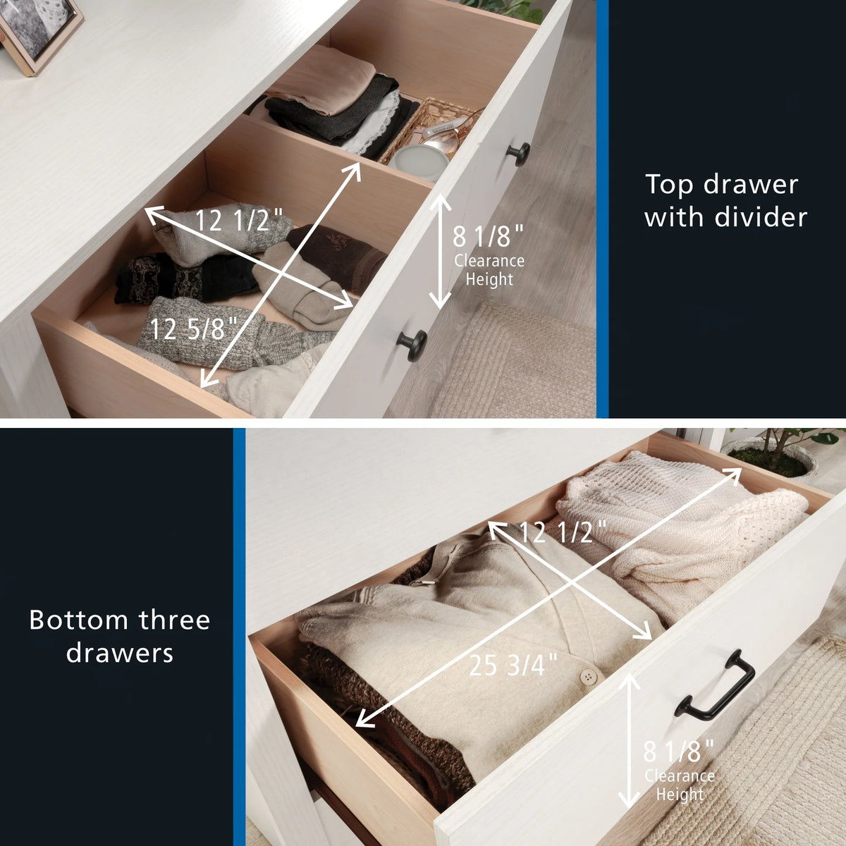 Mainstays Harrington 4 Drawer Dresser, Washed Oak Finish