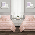 Lush Decor Belle Comforter Blush Set Twin-XL