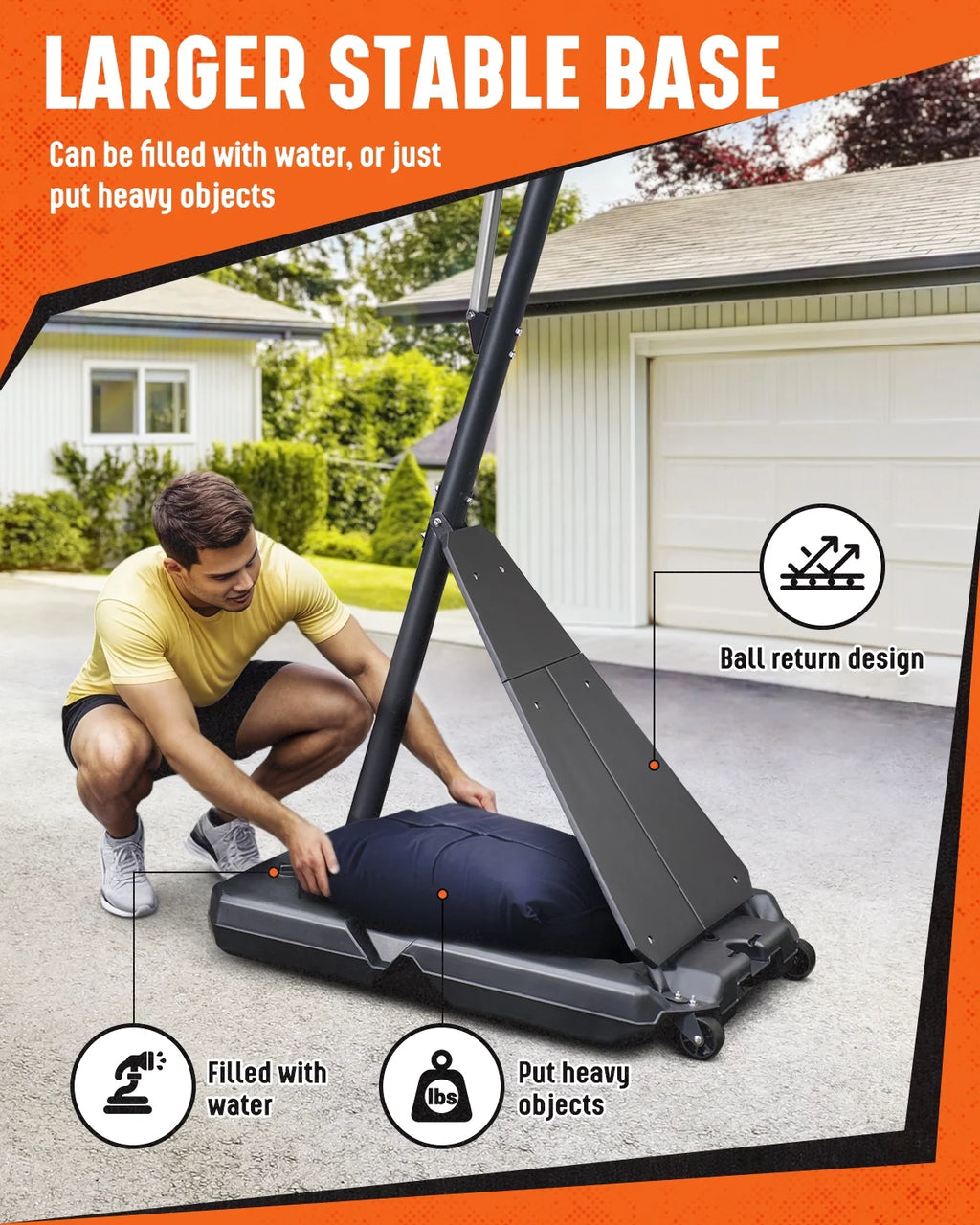Seray Basketball Hoop with 4.8 - 10 Feet Height Adjustable for Kids/Adults, Portable Basketball Goal with 44 in Backboard and 2 Wheels for Outdoor/Indoor Sports