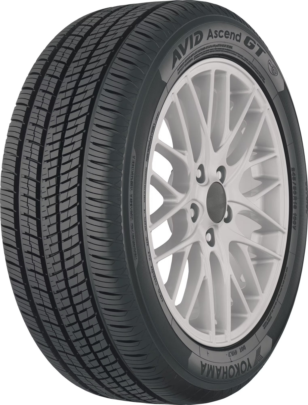 Set of 4 Yokohama Avid Ascend GT 215/55R17 94V Tires 2155517 215 55 17