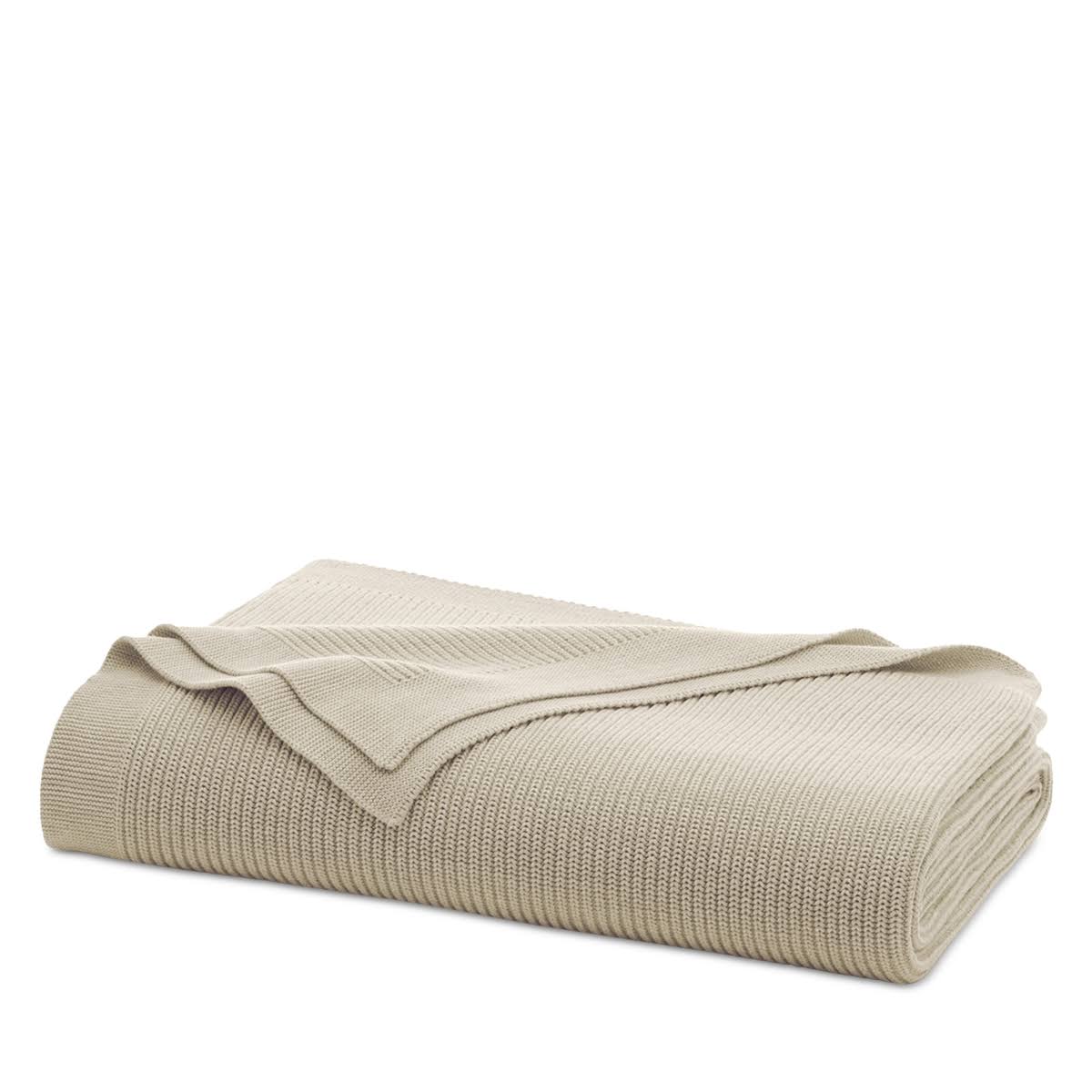 Boll & Branch Ribbed Knit Blanket, King - Heathered Oatmeal
