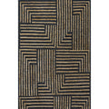 nuLOOM Lauren Liess Grassland Handwoven Jute Black 2 ft. x 8 ft. Modern Runner Rug