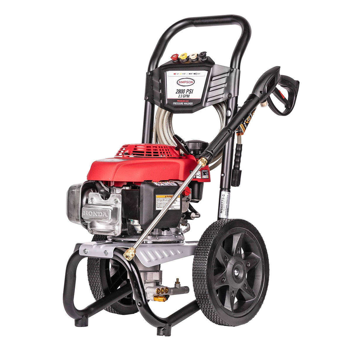 2800 PSI 2.3 GPM Cold Water Gas Pressure Washer Simpson MS60773-S