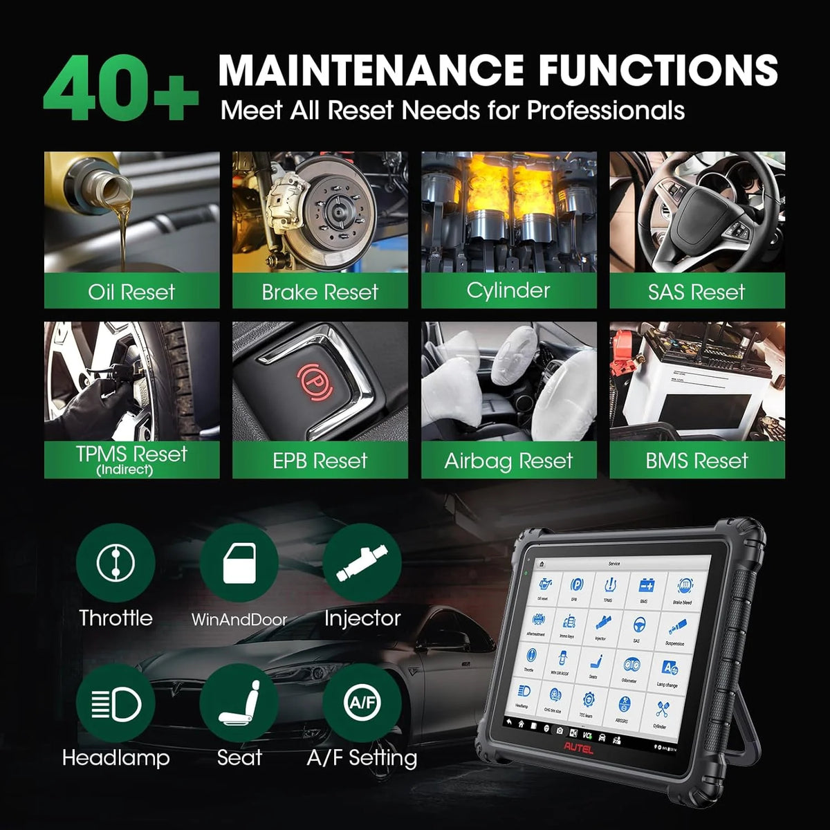 Autel Maxisys Ultra EV OBD2 Scanner, Diagnostic Scan Tool, High Voltage Battery Pack Analysis, Motor Truspeed Repair, Better Ultra MS919 MS909, W/Evdiag Box, ECU Programming, 5 - in - 1 VCMI, 40+ Reset