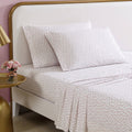 Betsey Johnson Baby Buds Pink Cotton Percale Queen Sheet Set