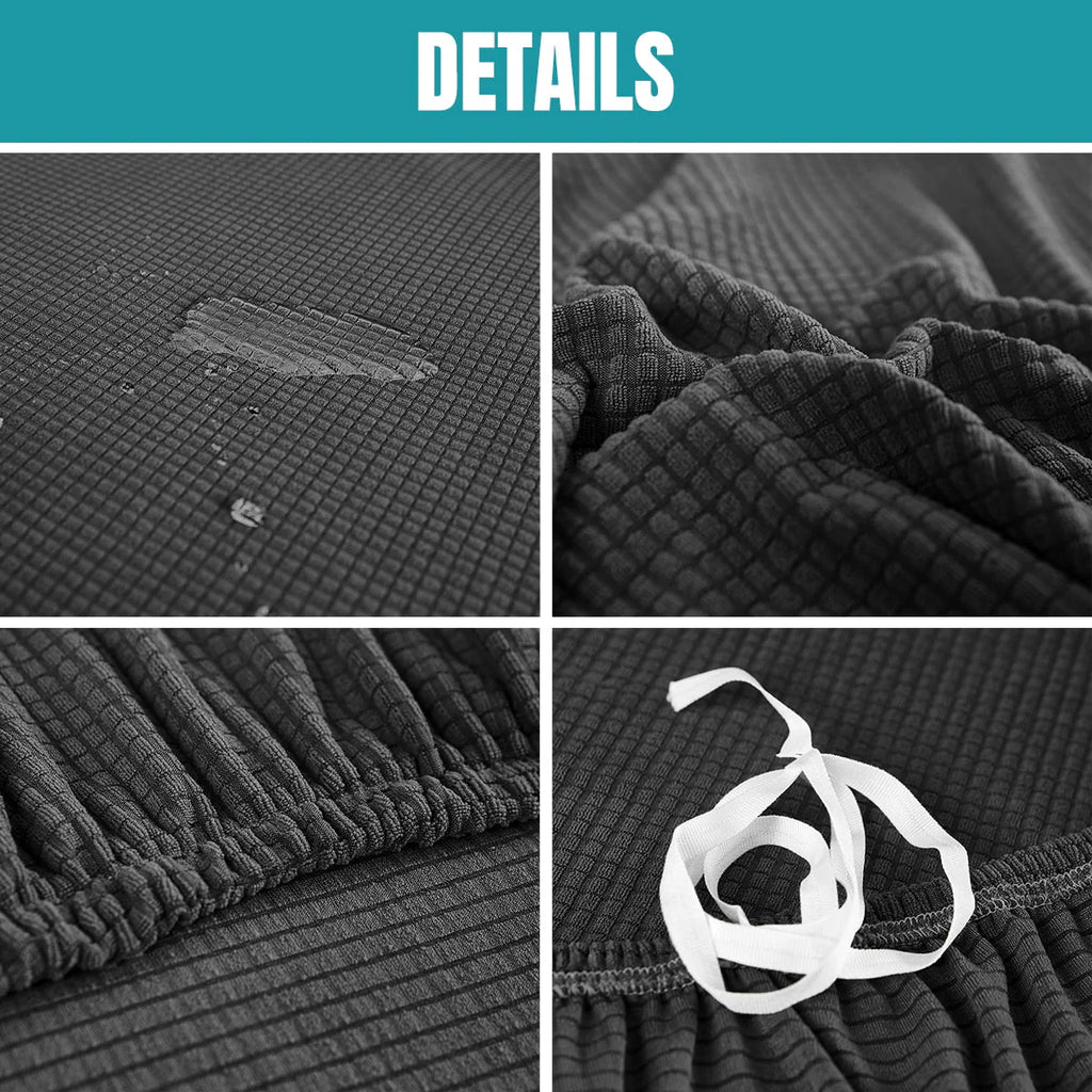 Sanmadrola Couch Cover Water Resistant Stretch Sofa Slipcover Jacquard Furniture Protector for Kids Pets Dog Cat, Dark Gray, Sofa