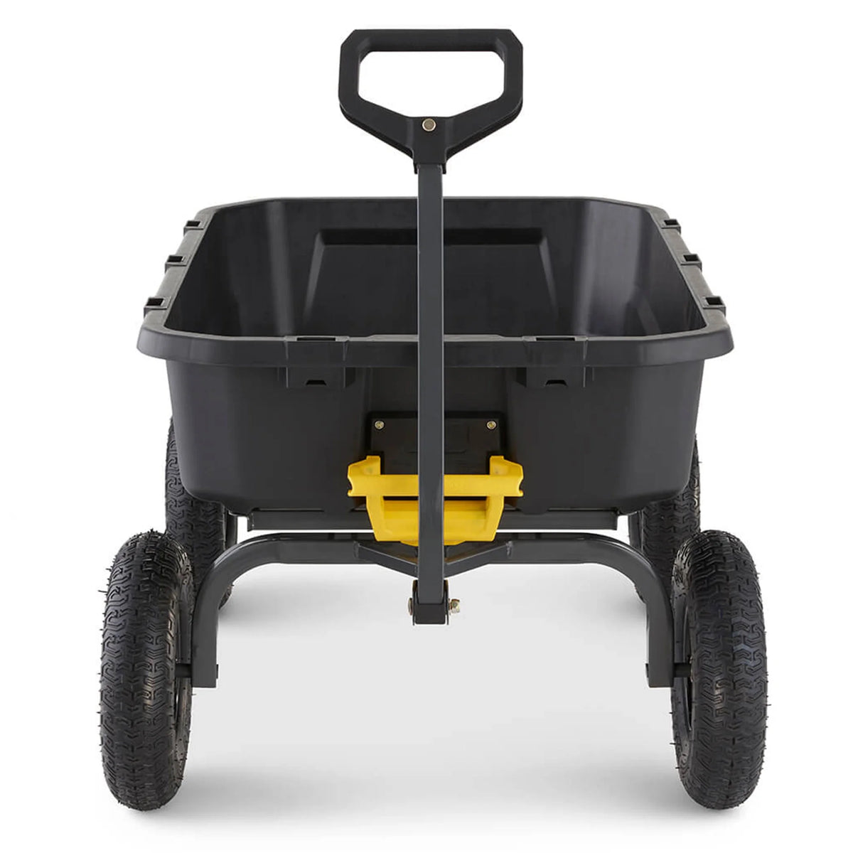 Gorilla Carts 12 cu ft Poly Yard Dump Cart with Quick - Release, 1600 lb Capacity, Black