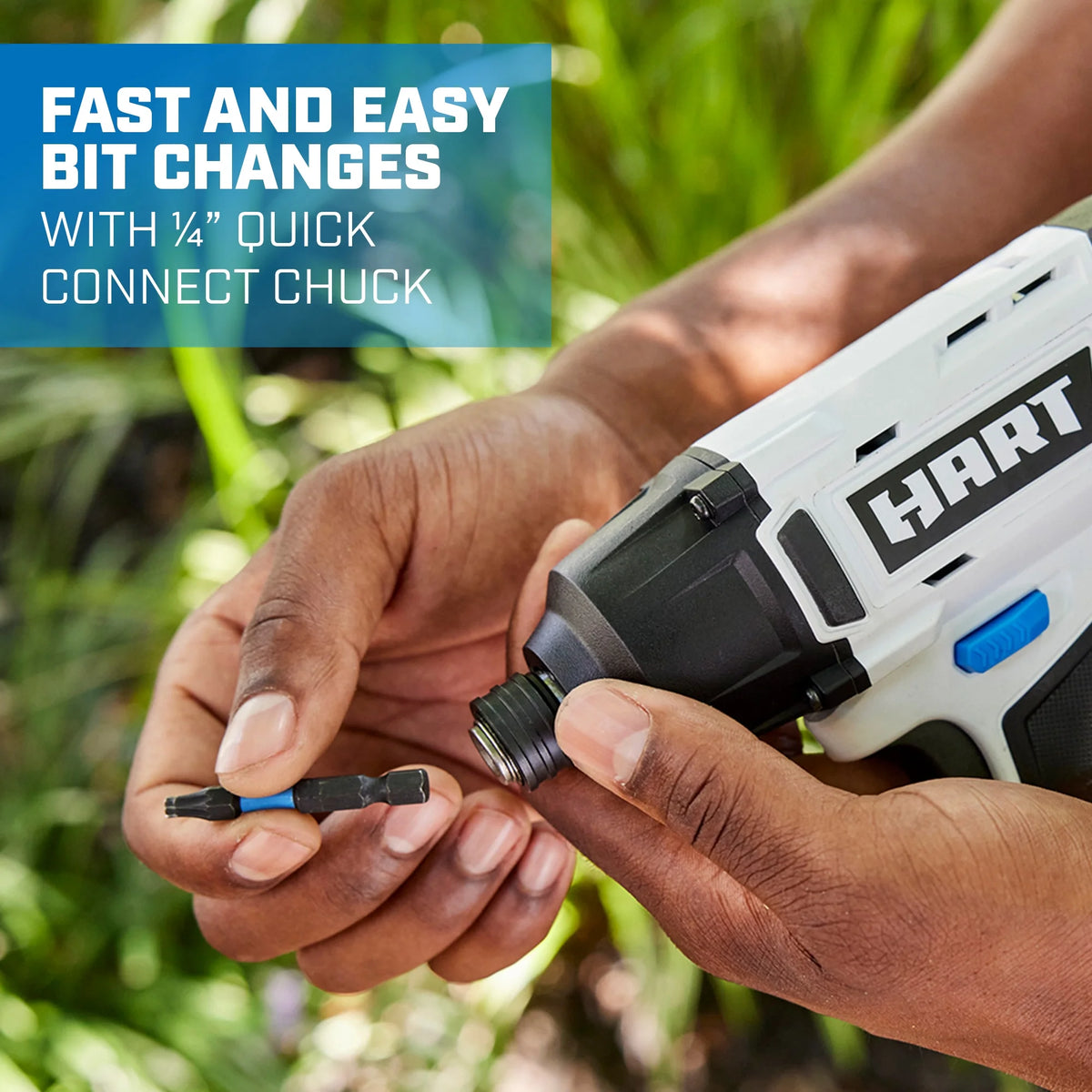 HART 20 - Volt Cordless 1/4" Hex Chuck Impact Driver Kit, (2) 1.5ah Lithium - Ion Batteries, Gen 2