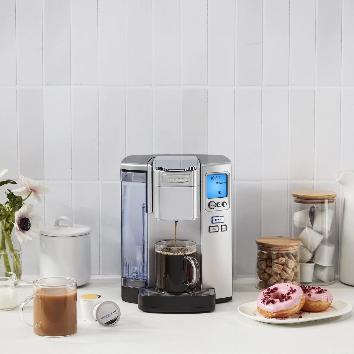 Cuisinart Premium Single Serve Brewer + Hot Water Coffee - Maker Combo