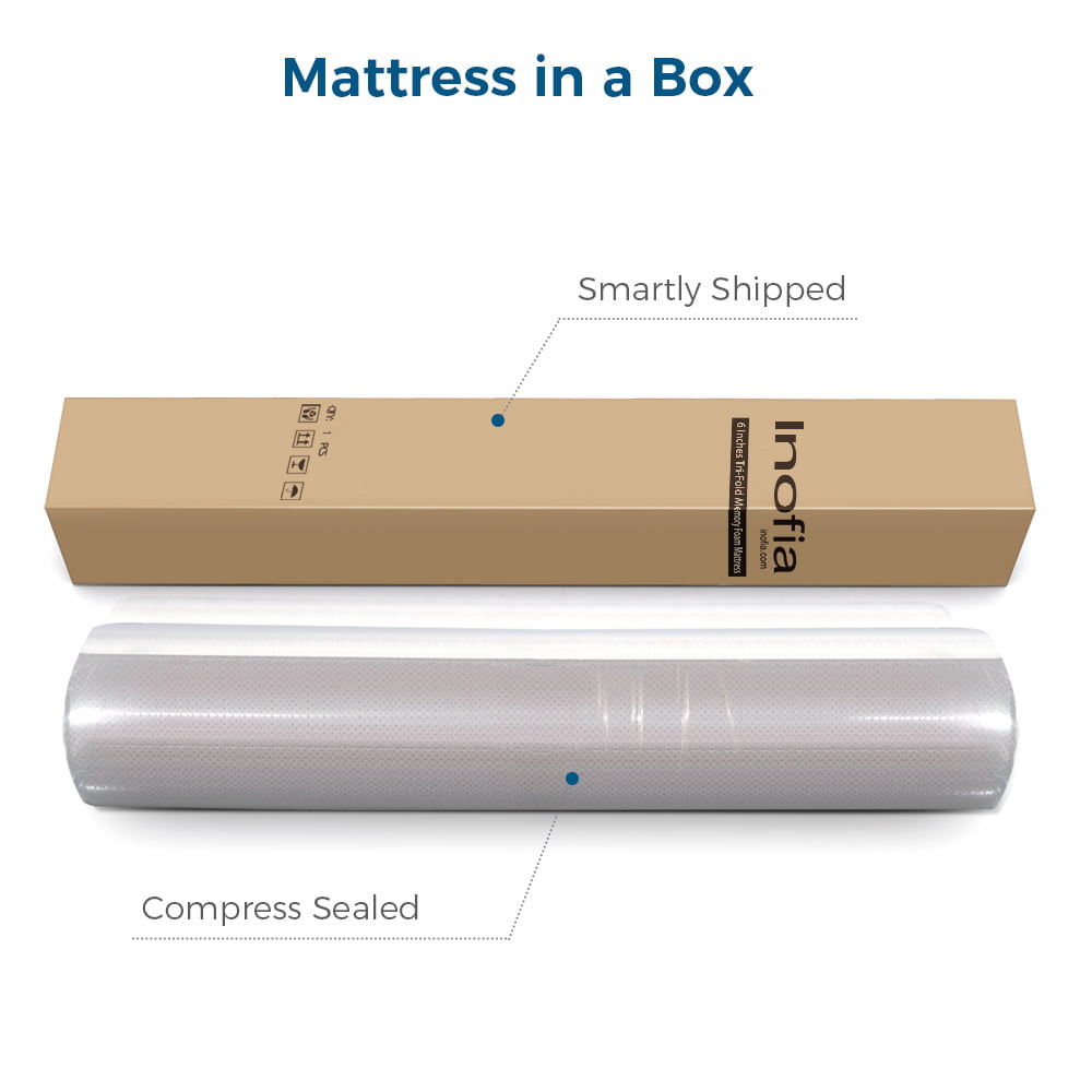 6 inch Queen Memory Foam Folding Mattress - 78 x 58 x 6