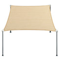 ENOCHZANG 5' x 8' Beige Straight Edge Sun Shade Sail, Rectangle Awning Outdoor Shade Cloth Pergola Cover UV Block Fabric- Customized