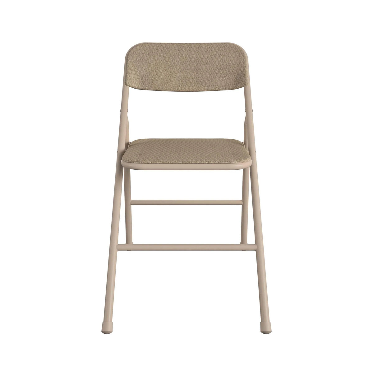 COSCO 5 - Piece Folding Dining Set with Card Table and 4 Fabric Padded Chairs, Tan