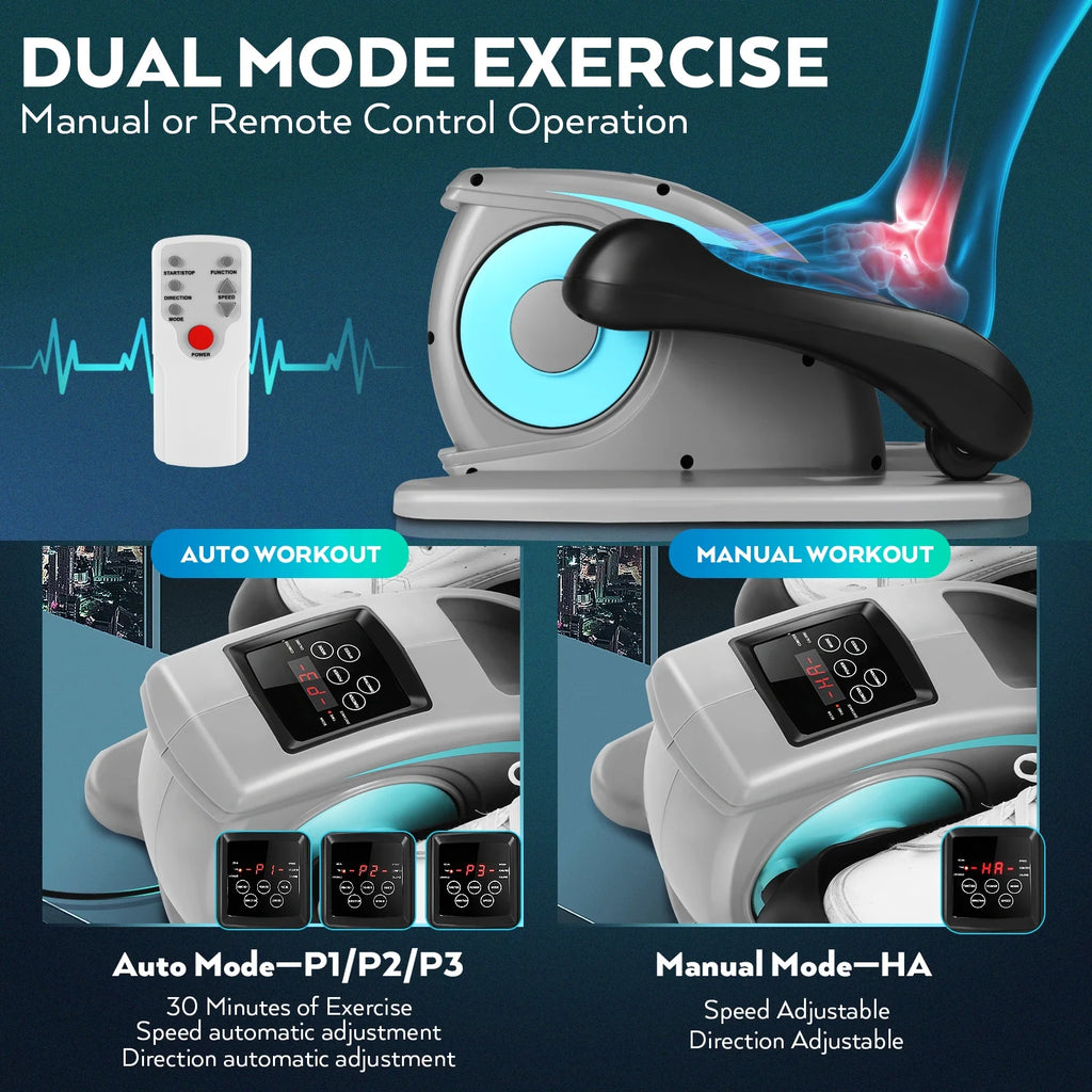 Elliptical Machine, Under Desk Elliptical with Remote Control, Quiet Home Ellipse Exerciser for Seniors