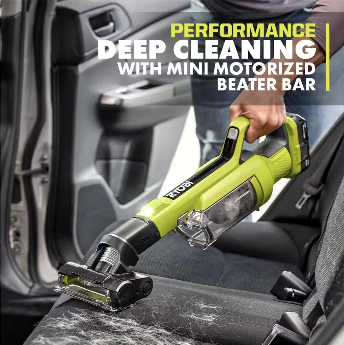 18V Cordless Hand Vacuum with Powered Brush (Tool ) Black Green (PCL700B)