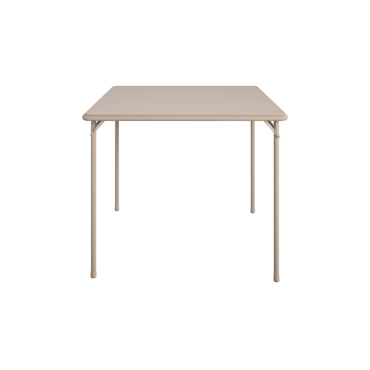 COSCO 5 - Piece Folding Dining Set with Card Table and 4 Fabric Padded Chairs, Tan